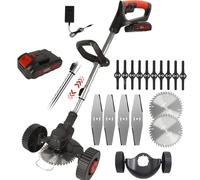 Itoolmax 3 en 1 Débroussailleuse électrique sans fil 1800 W 3 en 1 portable Hauteur réglable sans balais