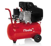 ITOOLS - Compresseur d'air 24L 8 bar 2CV 1.5KW 115 PSI Débit d'air max : 206 L/min 19.9 kg