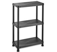 iTools - Etagère résine Noire 3 tablettes L61xP31xH95 cm Charge 30kg par étage
