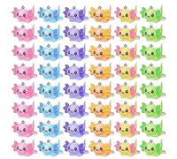 iToQ 48 PCS Animal Charms Axolotl Breloques en Résine pour la Fabrication de Minuscules Animaux en Résine Figurines en Résine Miniature Axolotl Ornement Bien Fait