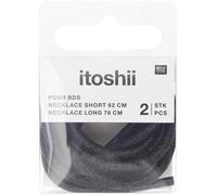 Itoshii pack 2 cordons 2 tailles noir Multicolore