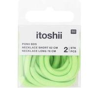 Itoshii Pack 2 Cordons 2 Tailles Vert Fluo