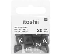 Itoshii Pack 20 Perles Ponii Noires Fresh Crazy Lucky Happy