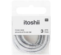 Rico Design Itoshii pack 3 cordons 28cm argente