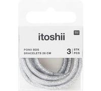 Rico Design Itoshii pack 3 cordons 28cm argente