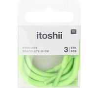 Rico Design Itoshii pack 3 cordons 28cm vert fluo
