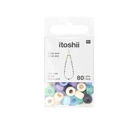 Itoshii Pack 80 Perles Ponii Aqua Mix