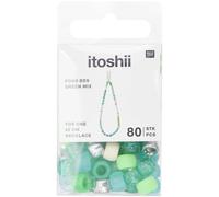 Itoshii Pack 80 Perles Ponii Vert Mix