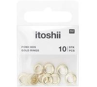 Itoshii Pack De 10 Perles Ponii Anneau Dore
