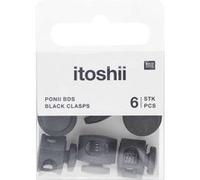 Itoshii Pack De 6 Claps De Cordon Noir