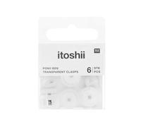 Itoshii Pack De 6 Claps De Cordon Transparent