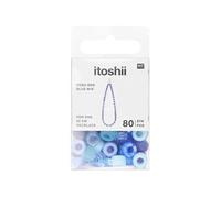 Itoshii pack de 80 perles Ponii bleu mix