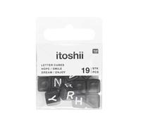 Itoshii Parck De 19 Perles Ponii Noires Hope Smile Dream Enjoy