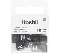 Itoshii parck de 19 perles ponii noires hope smile dream enjoy Multicolore G