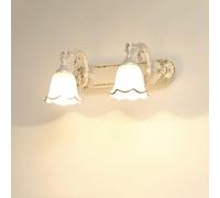 ITOSUI Applique Murale à 3 lumières pour Salle de Bain, au-Dessus du Miroir, en Verre opalin Noir et Or, Style Campagne française, idéale pour Une Chambre, Un Salon ou Une pièce de Style campagnard.