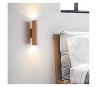 ITOSUI Applique Murale cylindrique en chêne, Finition Bois Clair, Style Minimaliste, idéale pour Le Salon, la Chambre, Le Bureau ou comme plafonnier.