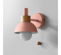 ITOSUI Applique Murale Moderne Nordique à Une lumière avec Interrupteur à Tirette - Lampe de Miroir Rose pour Salle de Bain, Chambre, Salon, Couloir, Cuisine, Bureau, Chambre d'enfant