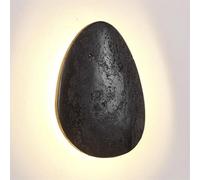 ITOSUI Applique Murale Wabi Sabi Art, Applique Moderne en travertin Jaune avec Abat-Jour en Pierre, Lampe de Chevet en travertin Noir pour Chambre, Cuisine, Hall d'entrée, escalier