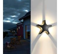 ITOSUI Appliques murales extérieures, Lampes de Porche extérieures en Aluminium, luminaires muraux extérieurs en Forme d'étoile, étanches, pour Chambre, Maison, Porche, terrasse