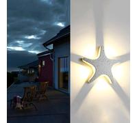 ITOSUI Appliques murales extérieures, Lampes de Porche extérieures en Aluminium, luminaires muraux extérieurs en Forme d'étoile, étanches, pour Chambre, Maison, Porche, terrasse