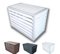ITOSUI Cache-condenseur pour unité extérieure de climatiseur Split Mini, Protection extérieure pour compresseur de condenseur de Pompe à Chaleur (Toit à persiennes Blanches, 1,5 pièce)