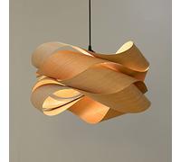 ITOSUI Lampes suspendues Modernes placage de Bois Naturel plafonnier Nuances Spirale Bois Lampes suspendues Plafond Abat-Jour Lustre Bois Lampes suspendues LED / 45cm