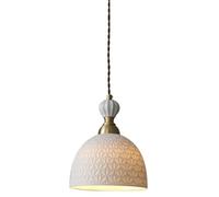 ITOSUI Lustre Moderne en céramique, luminaire Suspendu à Une lumière, Style Industriel, Cordon réglable, Suspension de Style Ferme pour îlot de Cuisine ou évier de Restaurant