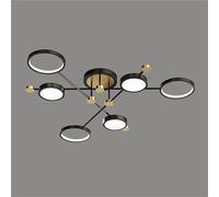 ITOSUI Lustre Moderne encastré à 6 lumières LED dimmables - Plafonnier réglable 3000K-6000K pour Chambre, Salon, Cuisine, Couloir et Salle à Manger (Finition foncée) 6 lumières foncées