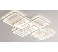 ITOSUI Plafonnier carré Moderne à intensité Variable avec télécommande pour Chambre et Salon, Protection oculaire Noire, Fonction mémoire, sans Stroboscope (Blanc 8tou)