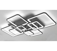 ITOSUI Plafonnier carré Moderne à intensité Variable avec télécommande pour Chambre et Salon, Protection oculaire Noire, Fonction mémoire, sans Stroboscope (Noir 8tou)