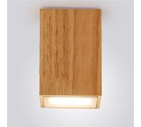 ITOSUI Plafonnier en Bois Style Milieu du siècle - Lampe Semi-encastrée Vintage de Style Ferme pour îlot de Cuisine, Couloir, Salon et Salle à Manger (Rond, 4000K, 10cm)