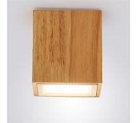 ITOSUI Plafonnier en Bois Style Milieu du siècle - Lampe Semi-encastrée Vintage de Style Ferme pour îlot de Cuisine, Couloir, Salon et Salle à Manger (Rond, 4000K, 10cm)