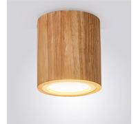 ITOSUI Plafonnier en Bois Style Moderne du Milieu du siècle - Lampe Semi-encastrée de Style Ferme Vintage pour îlot de Cuisine, Couloir, Salon, Salle à Manger (Rond, 4000K, 10cm)