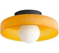 ITOSUI Plafonnier encastré Moderne de Style Nordique avec Abat-Jour en Verre Orange, idéal pour Couloir, Cuisine, Chambre ou Salle de Bain.