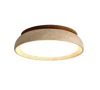 ITOSUI Plafonnier LED Moderne en travertin, en Pierre Naturelle, encastré, Style Japonais Minimaliste, Circulaire, pour Chambre, Salon, Cuisine, lumière Neutre Beige (55 cm)
