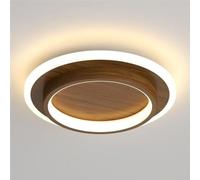 ITOSUI Plafonnier LED Nordique Moderne, luminaire Rond Imitation Bois, Lampe discrète Blanc Chaud pour Couloir, entrée, Cage d'escalier, Chambre, vestiaire (Couleur Bois)