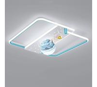 ITOSUI Plafonnier LED Rond Bleu et Or, Motif Astronaute, intensité Variable, idéal pour Une Chambre d'enfant ou Une Chambre de bébé.