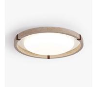 ITOSUI Plafonnier Moderne encastré en travertin, Rond, en Pierre Naturelle, Lampe LED 3 Couleurs, luminaire Minimaliste pour Chambre ou Salon, Couleur Beige, Forme Circulaire (49 cm).