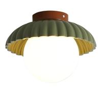 ITOSUI Plafonnier Nordique en Fer Vert festonné - Design Globe Moderne avec Changement de Couleur pour l'éclairage de la Chambre, du Salon, de la Salle à Manger et du Couloir