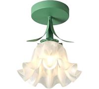 ITOSUI Plafonnier Semi-encastré élégant en Acrylique Jaune, Douille E27, lumière Douce d'ambiance pour Chambre, Salon, Couloir, Hall d'entrée - Design élégant en Fer forgé