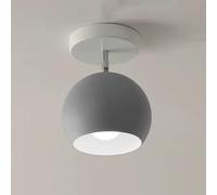 ITOSUI Plafonnier Semi-encastré Moderne Couleur Macaron, Applique Globe rotative pour Chambre, Cuisine, Couloir, Salle à Manger, luminaire Spot E27 (Couleur Grise)