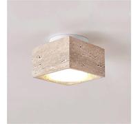 ITOSUI Plafonnier Semi-encastré Vinta Square Travertine - Luminaire élégant pour Cuisine, Salle de Bain, véranda et Couloir - Design Moderne, éclairage Chaleureux et Durable