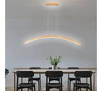 ITOSUI Plafonniers LED à intensité Variable - Lustre linéaire Moderne en Bois pour Salle à Manger, îlot de Cuisine, Salon et Chambre - Luminaires Suspendus hautement réglables