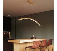 ITOSUI Plafonniers LED à intensité Variable - Suspension linéaire Moderne pour Salle à Manger, îlot de Cuisine et Salon - Lustre en Bois réglable