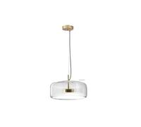 ITOSUI Suspension en Verre de Style Nordique Moderne - Luminaire Suspendu LED de Luxe pour Restaurant, Chambre, Bar, Cuisine, éclairage intérieur (Transparent - 35 cm, Blanc Chaud)