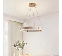 ITOSUI Suspension LED en travertin Jaune Nordique - Lustre Tricolore pour Salon, Salle à Manger, Cuisine - Abat-Jour en Pierre Naturelle Style Wabi-Sabi (60 cm)