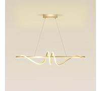 ITOSUI Suspension LED Minimaliste Nordique - Lampe Suspendue à Barre Acrylique à intensité Variable pour Chambre, Salon, Table à Manger (Noir et Or)