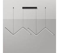 ITOSUI Suspension LED Moderne à intensité Variable avec télécommande, luminaire Suspendu à Motif linéaire ondulé pour îlot de Cuisine, Salle à Manger, Bureau, Couloir, Chambre - Lustre d'intérieur
