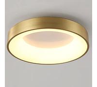 ITOSUI Suspension LED Moderne en cuivre Noir - Installation Facile - Luminaire de 50 cm pour Chambre, Salon et Bureau - Design encastré élégant, Solution d'éclairage écoénergétique - Or 30 cm