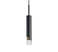 ITOSUI Suspension LED Moderne et Minimaliste Noire et dorée - Lampe cylindrique Suspendue en Acrylique pour Chambre, Salle à Manger, Cuisine, café et Magasin de vêtements
